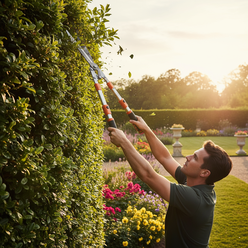 Heggenschaar actie - Golden hour